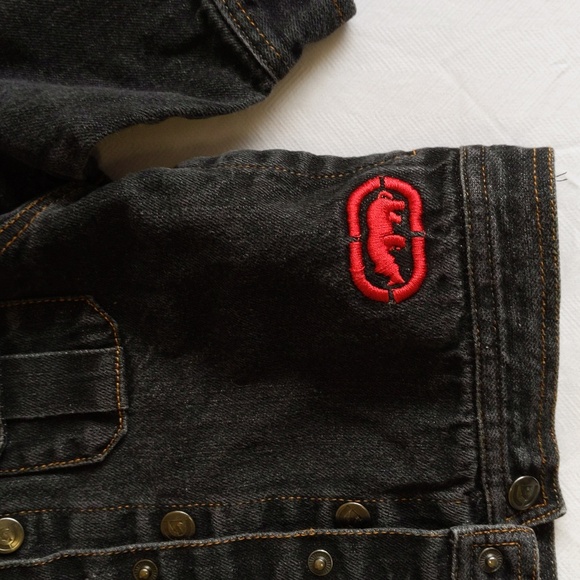 ecko unltd faded black lined snap closure denim jacket 24 months baby boy - Picture 4 of 9